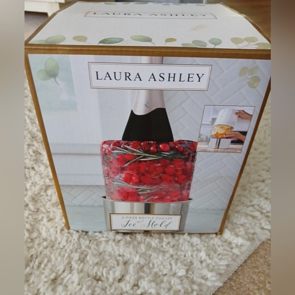 Laura Ashley Other - Laura Ashley 3-Piece Champagne Bottle Chiller Decorative Ice Mold Centerpiece.